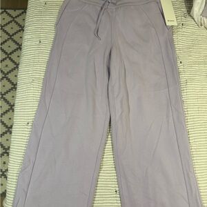Lululemon Scuba Lilac Wide Leg Drawstring Sweatpants
